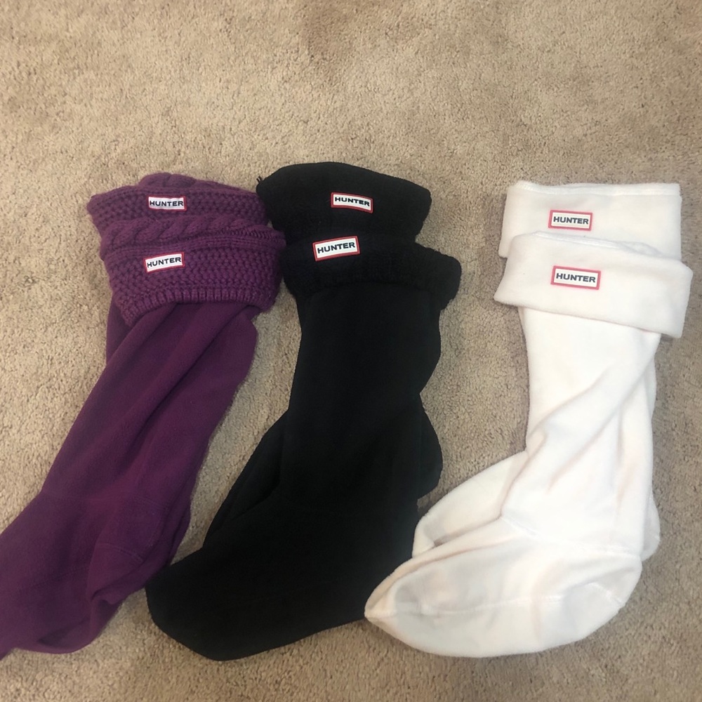 Lot of tall hunter boot socks